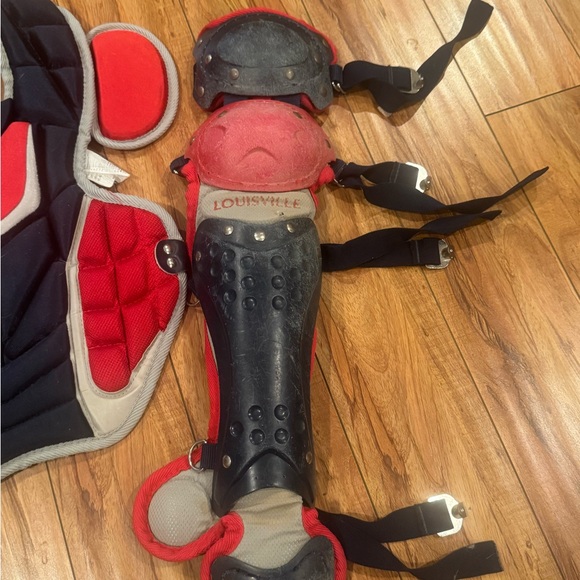 Louisville Slugger Catchers Gear (Scarlet/Navy) - Picture 2 of 12